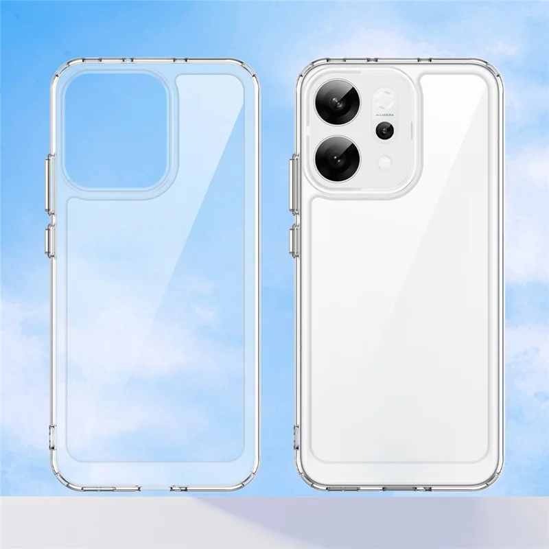 For Oppo Reno14 5G (Global) Case TPU + Acrylic Protective Clear Phone Cover - Transparent