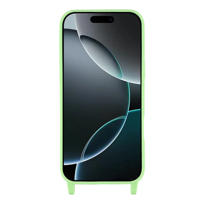 For iPhone 17 Pro Max-hoesje zacht TPU-beschermhoesje met lanyardgaten - Groen