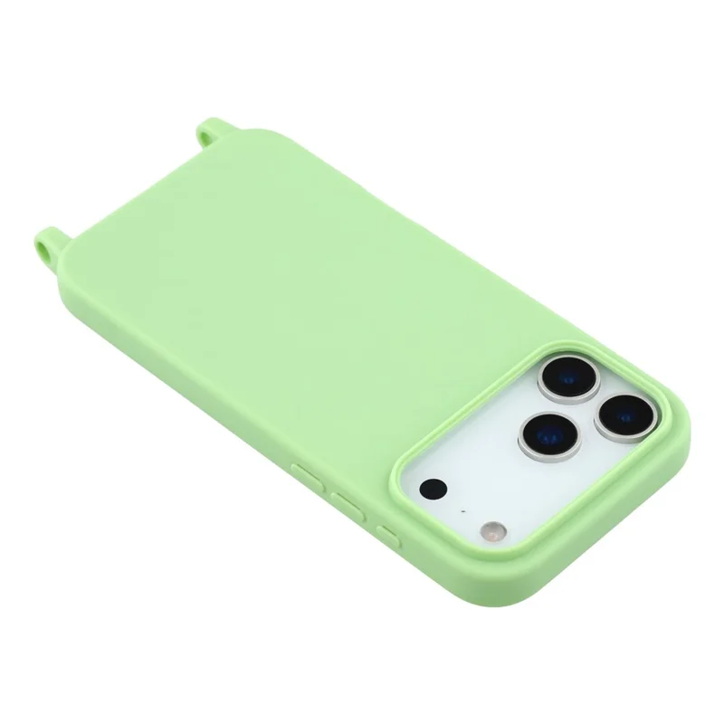 For iPhone 17 Pro Max-hoesje zacht TPU-beschermhoesje met lanyardgaten - Groen