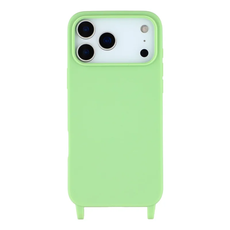 Funda para iPhone 17 Pro de TPU Suave con Agujeros para Cordón - Verde