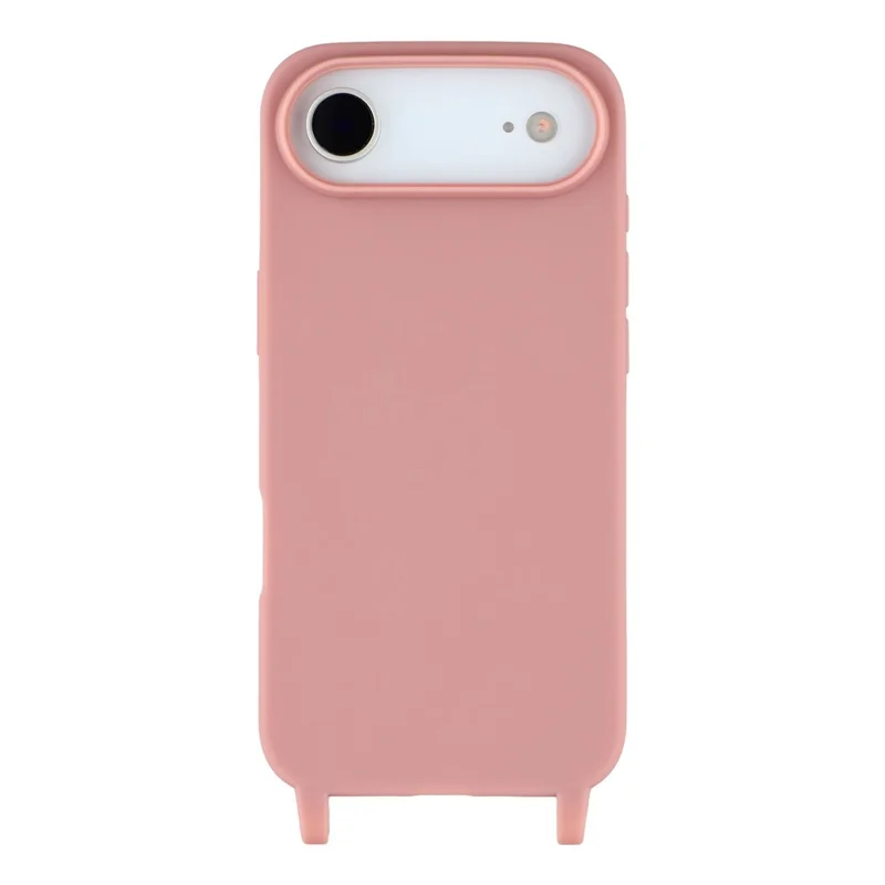 Pour iPhone 17 Air Case Étui de protection en TPU souple avec trous pour dragonne - Rose profond