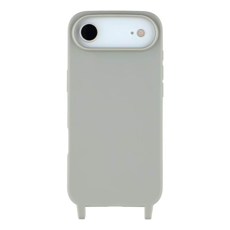 For iPhone Air Case Soft TPU Protective Phone Cover with Lanyard Holes - Grey