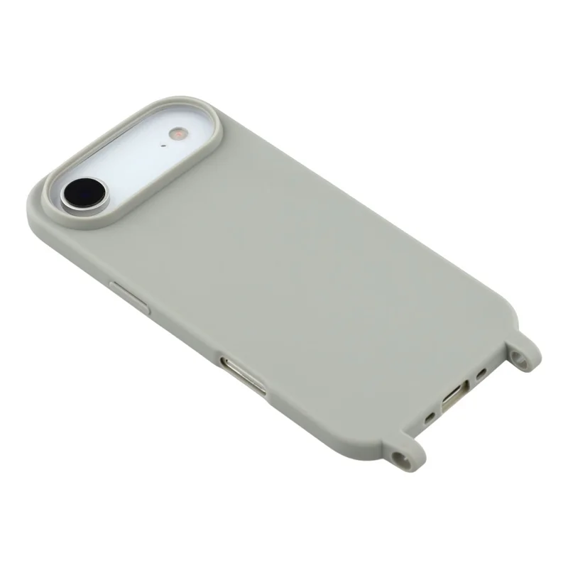 For iPhone Air Case Soft TPU Protective Phone Cover with Lanyard Holes - Grey