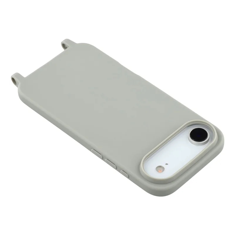 For iPhone Air Case Soft TPU Protective Phone Cover with Lanyard Holes - Grey