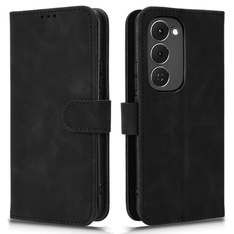 Pour TECNO Spark 40 Pro+ 4G Étui en cuir Peau Sensation Anti-chute Portefeuille Flip Housse de téléphone - Noir