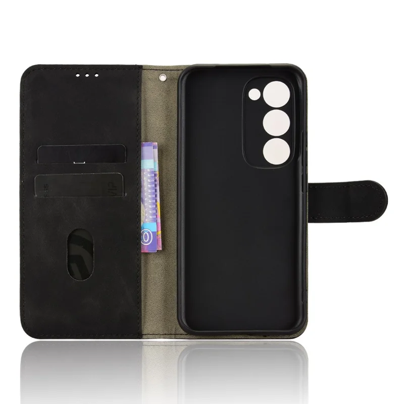 Pour TECNO Spark 40 Pro+ 4G Étui en cuir Peau Sensation Anti-chute Portefeuille Flip Housse de téléphone - Noir