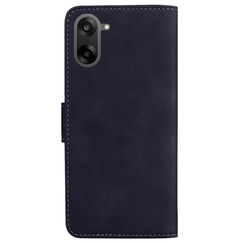 Voor OnePlus Nord CE5 5G / Ace 5 Racing 5G Hoesje Effen Kleur Lederen Portemonnee Telefoonhoes - Zwart