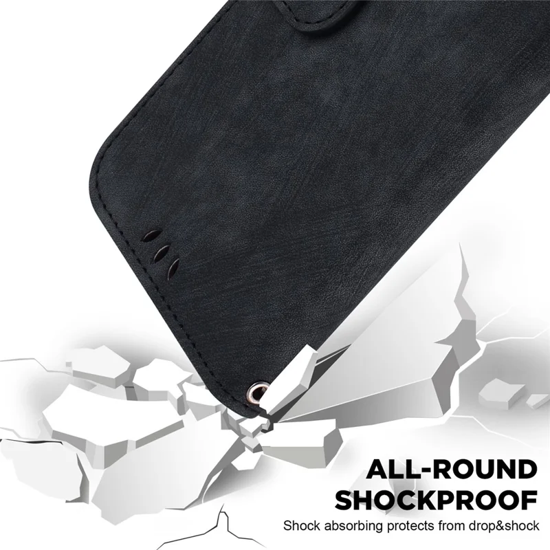 Für OnePlus Nord 5 5G Wallet Case Tiger Prägung Leder stoßfeste Handyhülle mit Handgelenkschlaufe - Schwarz