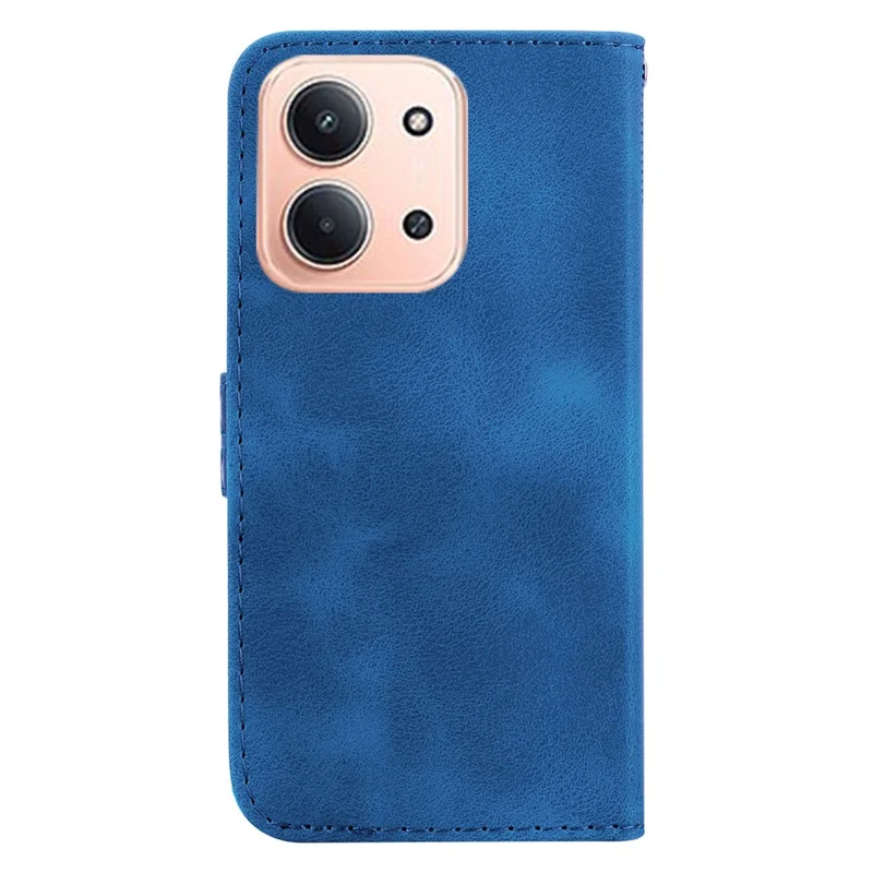 Cover per Xiaomi Redmi 15C 4G (173mm) con Custodia con Supporto - Motivo a 7 Stampato in Pelle con Cinturino - Blu Scuro
