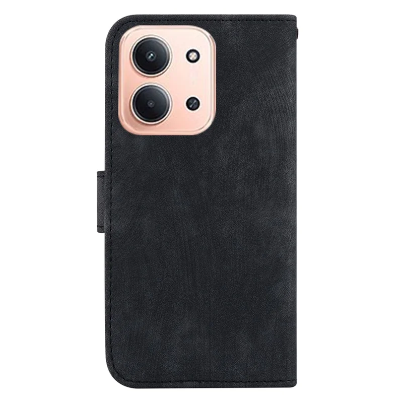 Per Xiaomi Redmi 15C 4G (173mm) Cover a Portafoglio con Stampa di Tigre in Pelle Antiurto con Cinturino da Polso - Nero