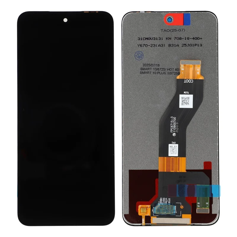 Pour Infinix Smart 10 X6725 / Smart 10 Plus X6725B_C Écran LCD de Classe C et Assemblage du Numériseur Pièce de Remplacement (Sans Logo)