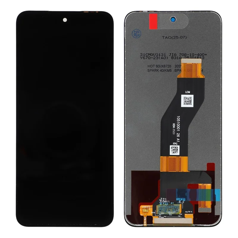 For Infinix Hot 60i 4G X6728 X6728B Grade C LCD Screen and Digitizer Assembly Replacement Part (Without Logo)