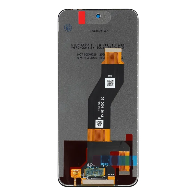 For Infinix Hot 60i 4G X6728 X6728B Grade C LCD Screen and Digitizer Assembly Replacement Part (Without Logo)
