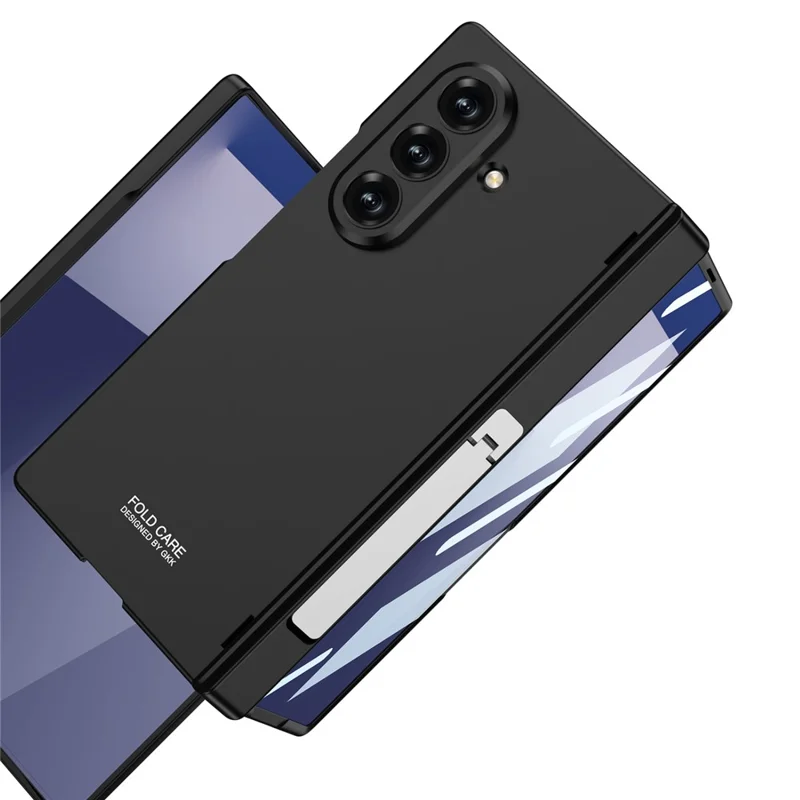 Étui GKK pour Samsung Galaxy Z Fold7 5G Charnière magnétique Protection PC + Verre trempé Support Housse de téléphone - Noir