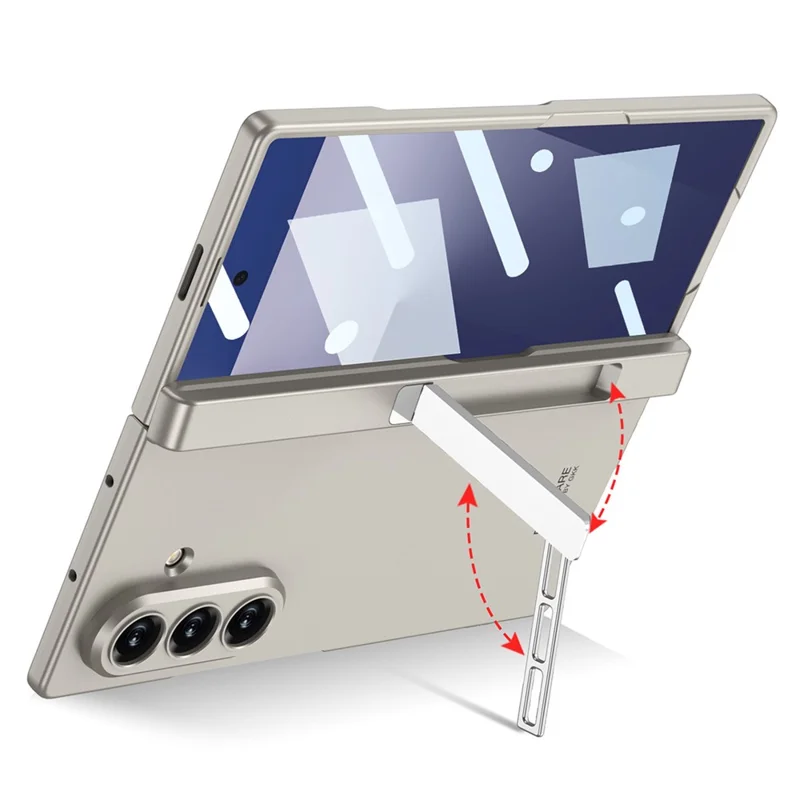 Étui GKK pour Samsung Galaxy Z Fold7 5G Charnière magnétique Protection PC + Verre trempé Support Housse de téléphone - Noir