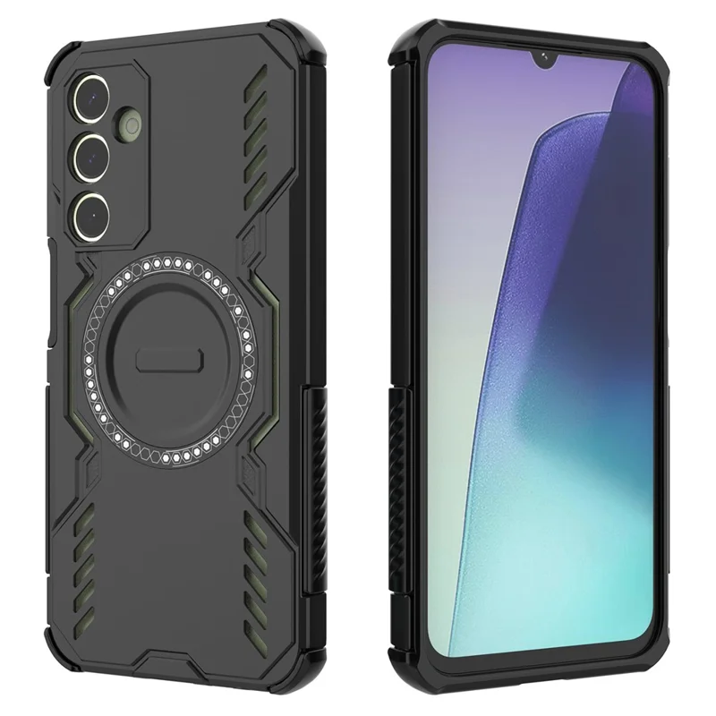 Per Samsung Galaxy A25 5G (Globale) (161,0 mm) Cover Magnetica Farfalla Armor Dissipazione del Calore PC + TPU - Nero