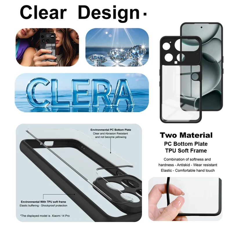 Funda IMAK UX-9A Series para Nothing Phone (3) 5G - Carcasa Transparente de TPU y PC con Esquinas Reforzadas