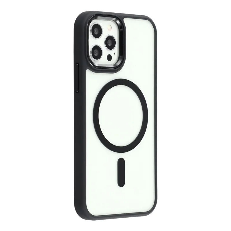 For iPhone 12 Pro Max Case Compatible with MagSafe Anti-Drop TPU+PC Phone Cover - Black