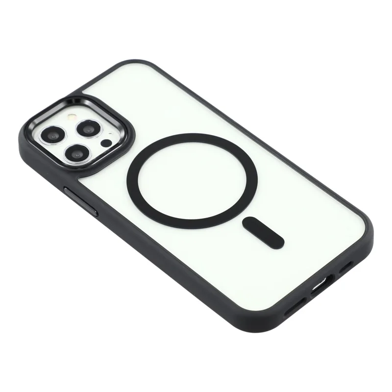 For iPhone 12 Pro Max Case Compatible with MagSafe Anti-Drop TPU+PC Phone Cover - Black
