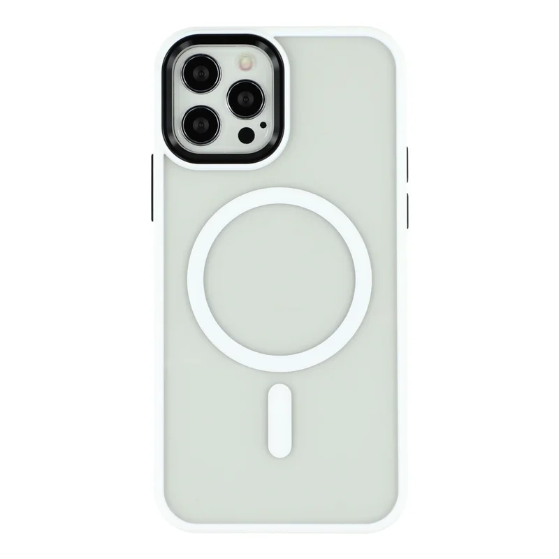 For iPhone 12 Pro Max Case Compatible with MagSafe Anti-Drop TPU + PC Phone Cover - White