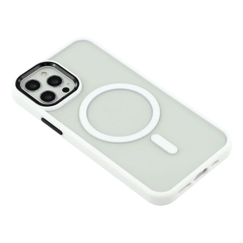 For iPhone 12 Pro Max Case Compatible with MagSafe Anti-Drop TPU + PC Phone Cover - White