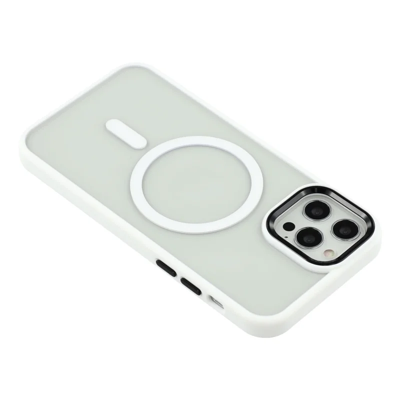 For iPhone 12 Pro Max Case Compatible with MagSafe Anti-Drop TPU + PC Phone Cover - White