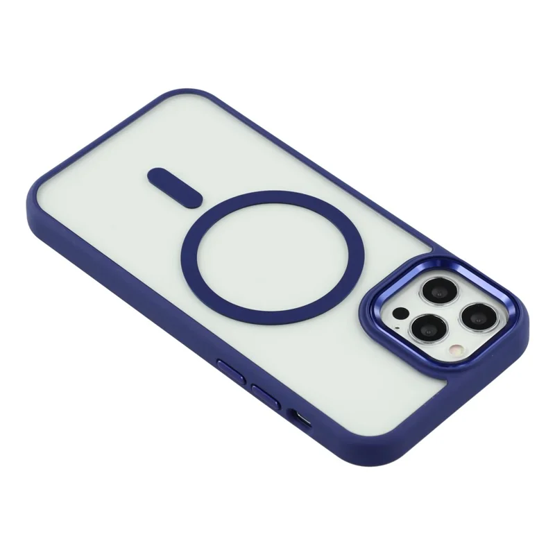 Étui pour iPhone 12 Pro Max Compatible avec MagSafe Antichoc TPU + PC - Bleu Saphir