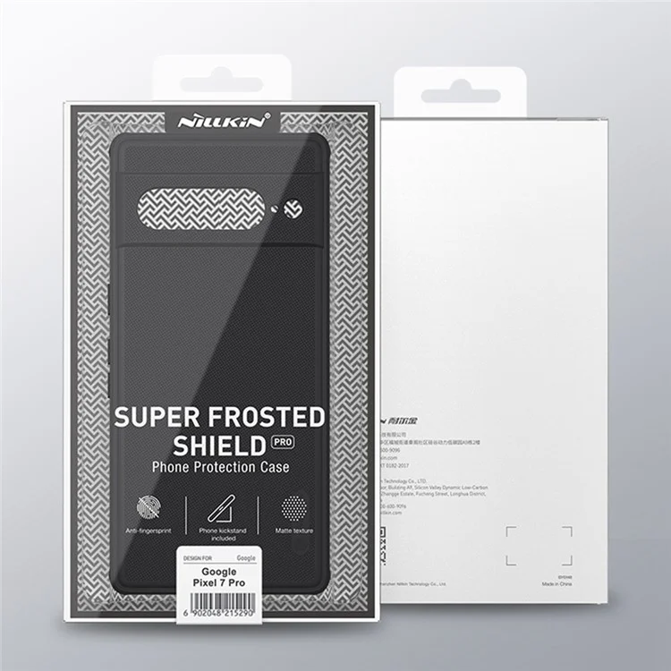 NILLKIN Super Frosted Shield Pro Phone Cover for Google Pixel 7 Pro 5G, Matte Finish PC+TPU Drop-proof Cell Phone Cover - Black