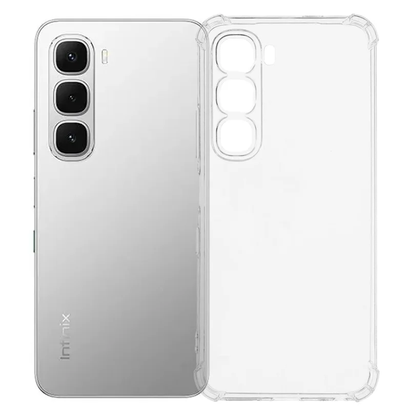 Per Infinix Hot 60i 4G / 60 5G Custodia Rinforzo agli angoli Anti-caduta Cover telefonica TPU trasparente