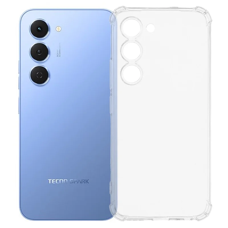 Cover per TECNO Spark 40 Pro 4G Rinforzato Quattro Angoli Antiurto Trasparente in TPU