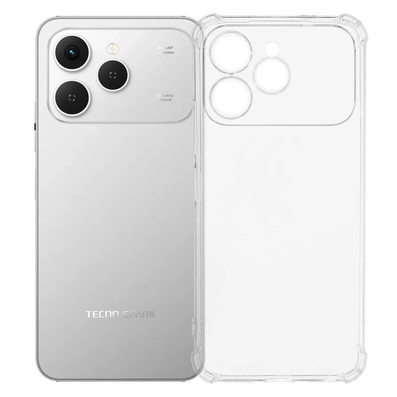 For TECNO Spark 40 4G Case Reinforced Four Corner Anti-Drop Clear TPU Phone Cover