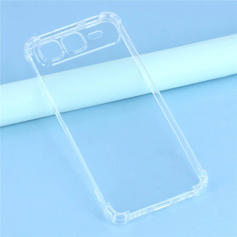 Étui pour Infinix Smart 10 Plus Renforcé Quatre Coins Anti-Chute Transparent en TPU pour Téléphone
