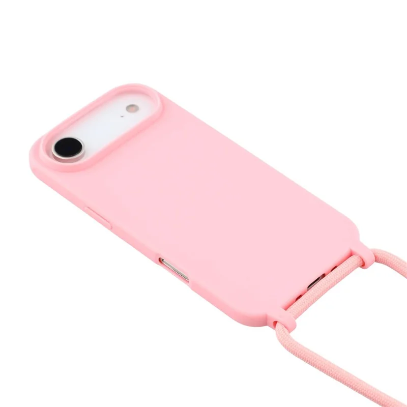 Étui d'air pour iPhone 17 en TPU Souple, Antichoc, avec Lanière Ajustable - Rose