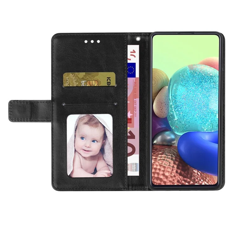 Anti-drop Smartphone Cover Для Xiaomi Redmi A1+ 4G, HT01 PU Кожаная Отпечатанные Y-образные Линии Телефона. - Черный