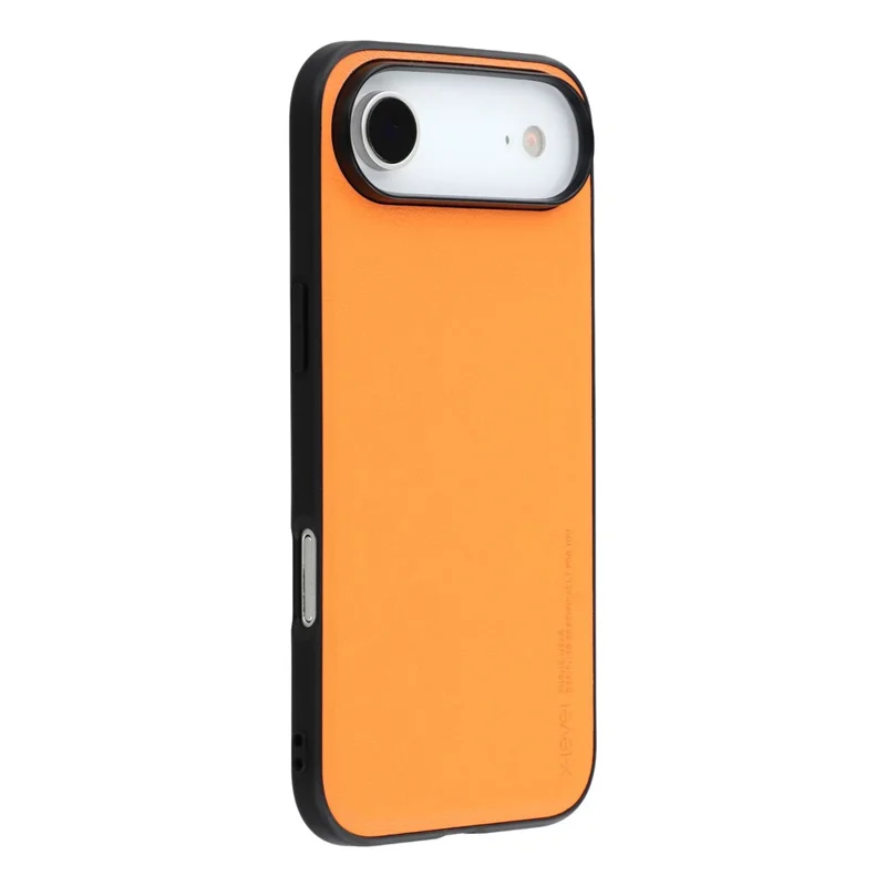 X-LEVEL Bojue-3 Series Чехол для iPhone 17 Air из кожи с поликарбонатом и TPU - Оранжевый