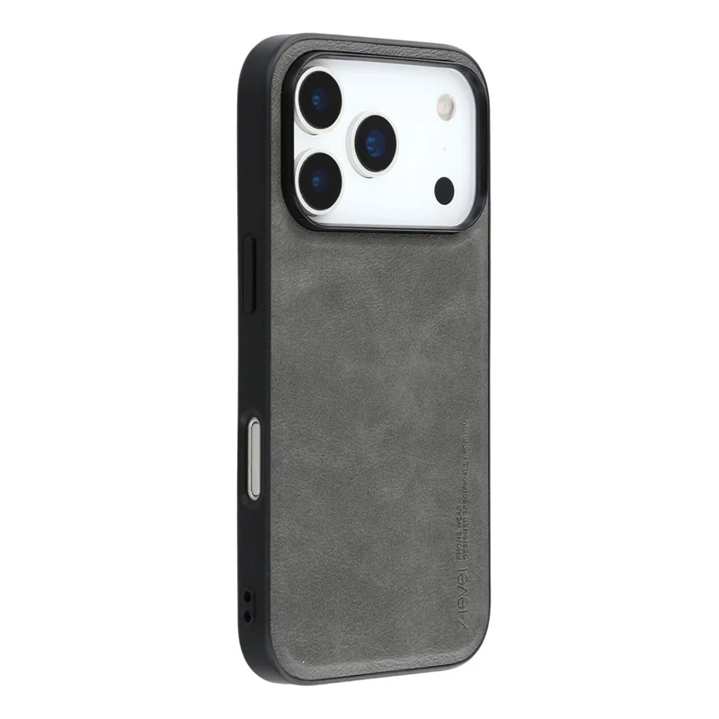 Чехол для iPhone 17 Pro серии X-LEVEL Bojue-3 с покрытием из кожи и пластика ПК + ТПУ - серый