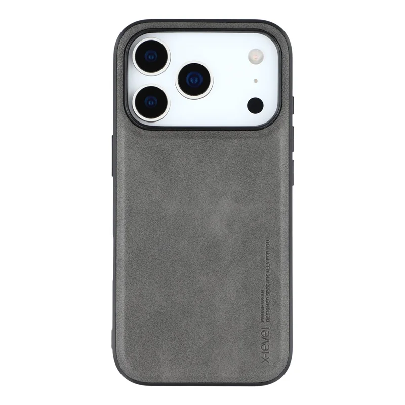 X-LEVEL Bojue-3 Série Capa de Couro para iPhone 17 Pro Max PC + TPU Capa Traseira para Celular - Cinza