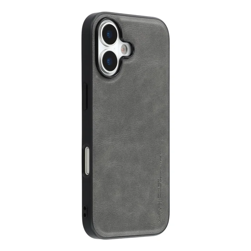 X-LEVEL Bojue-3 Serie Funda de Cuero para iPhone 17 con Carcasa Rígida PC+TPU - Gris