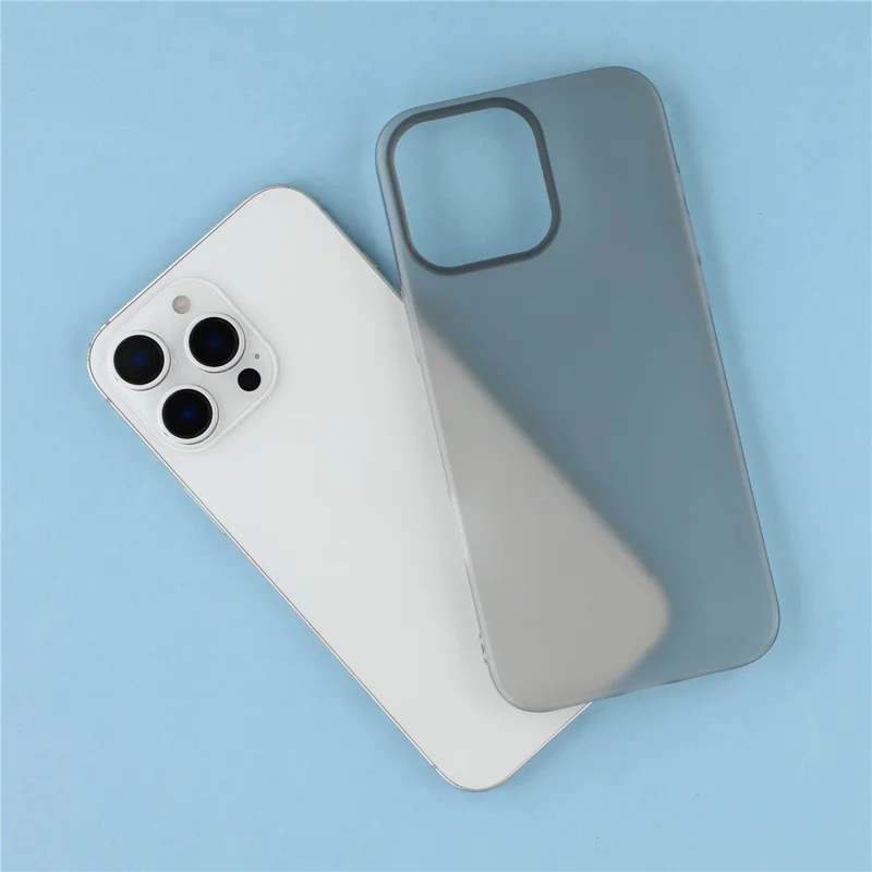 X-LEVEL Für iPhone 16 Pro Max Hülle Kratzfeste Slim PC Handy-Rückseite - Transparent Schwarz
