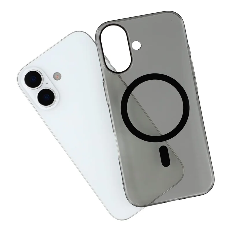 X-LEVEL Para Capa de iPhone 17 Compatível com MagSafe Traseira Clara Slim Hard PC Capa de Telefone - Transparente Preto
