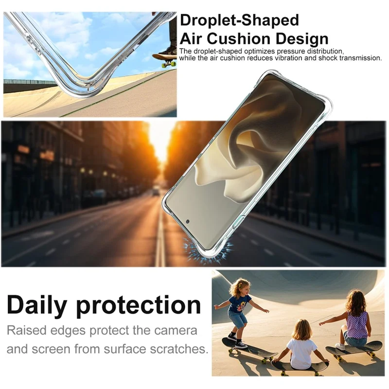 IMAK For Motorola Edge 60 Pro 5G Case TPU Phone Cover Airbag Shockproof Protection - Transparent