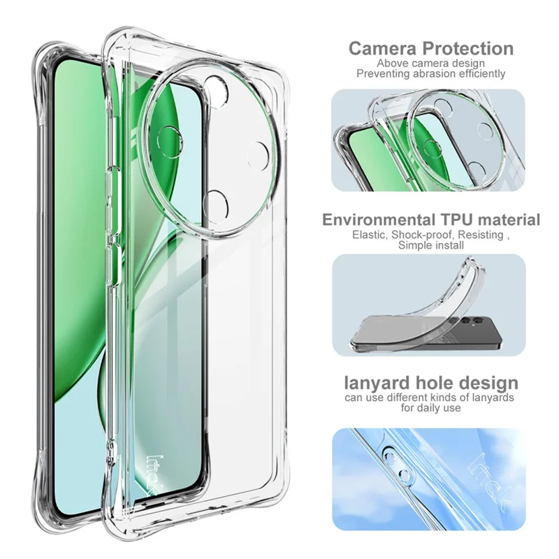 IMAK For Honor X70 5G Case TPU Phone Cover Airbag Shockproof Protection - Transparent