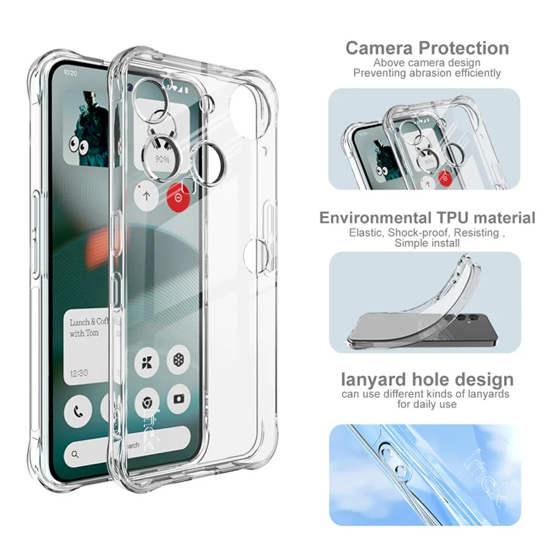 IMAK For Nothing Phone (3) 5G Case TPU Phone Cover Airbag Shockproof Protection - Transparent