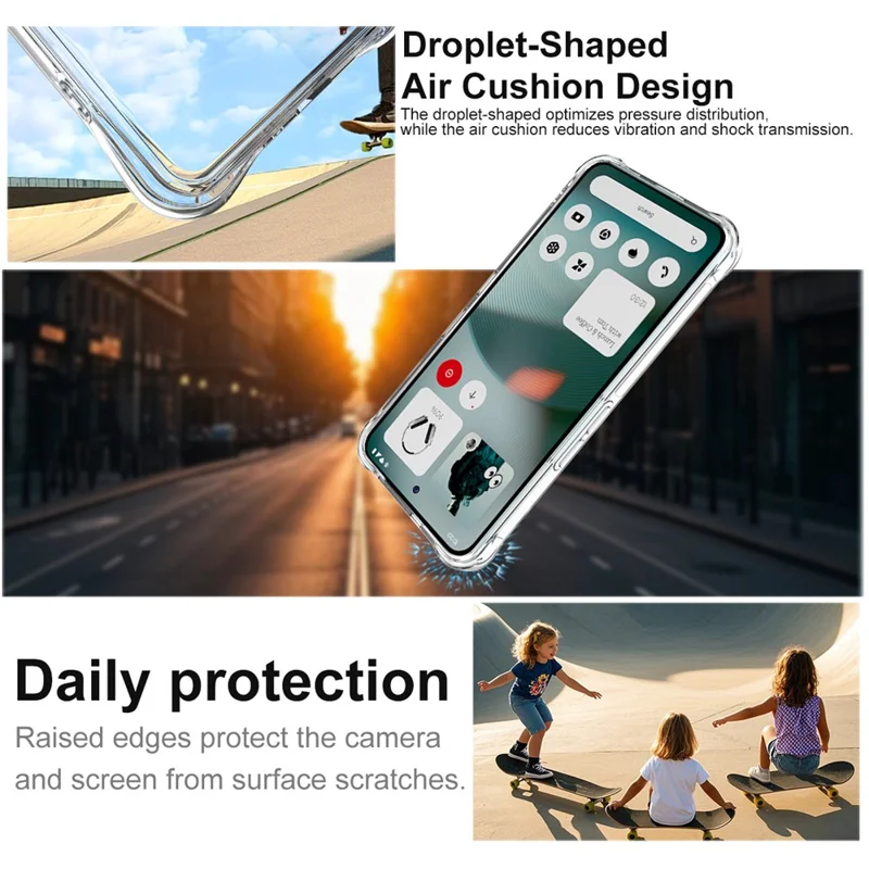 IMAK For Nothing Phone (3) 5G Case TPU Phone Cover Airbag Shockproof Protection - Transparent