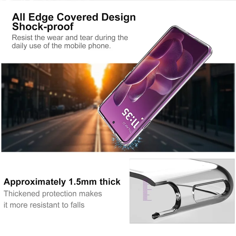 IMAK UX-10 Series For Motorola Edge 60 Pro 5G Clear Phone Case Soft TPU Mobile Back Cover