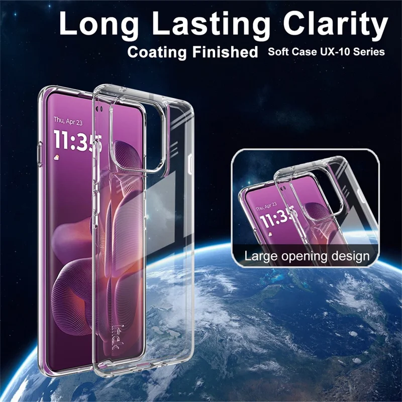 IMAK UX-10 Series For Motorola Edge 60 Pro 5G Clear Phone Case Soft TPU Mobile Back Cover