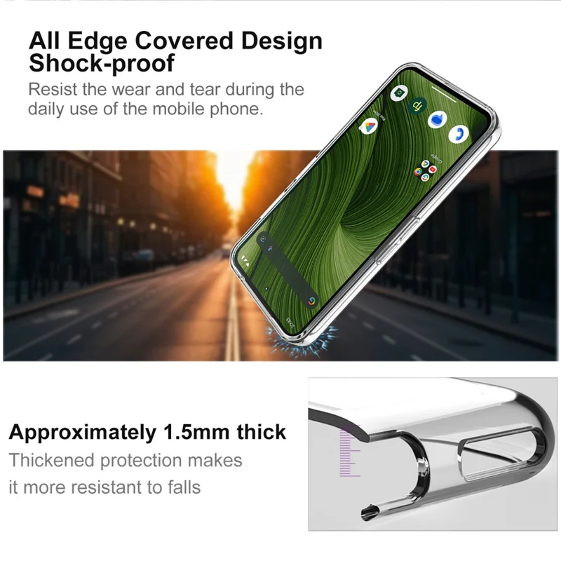 IMAK UX-10 Serie für Fairphone (Gen. 6) Transparente Handyhülle Weiche TPU Rückseite