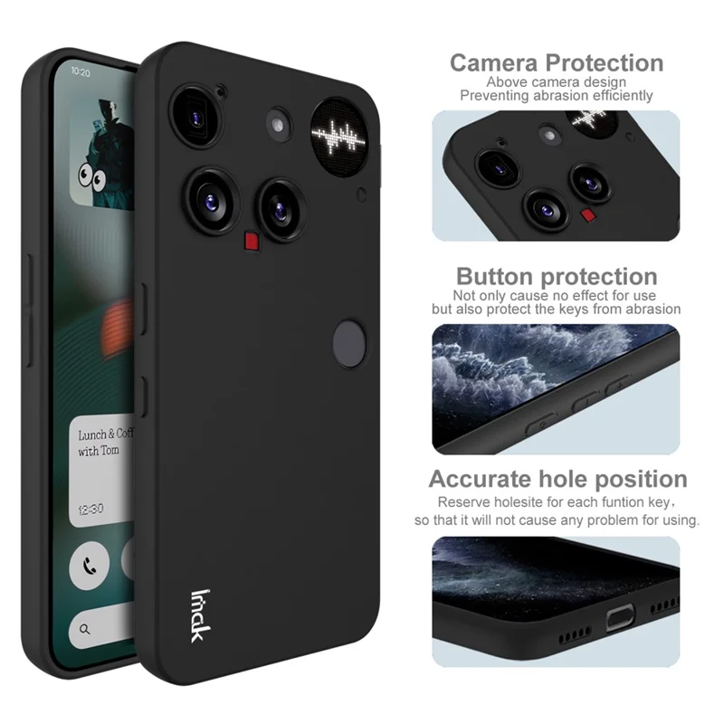Capa IMAK UC-3 para Nothing Phone (3) 5G - Case Fosca Anti-Impressões Digitais em TPU Macio