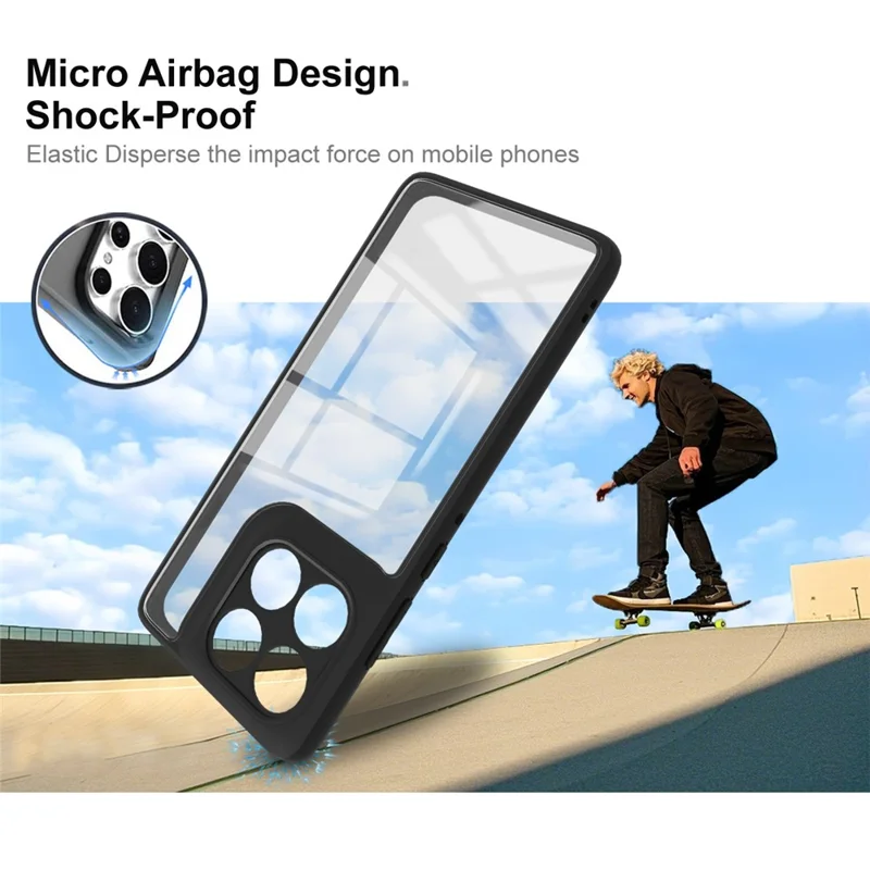 Cover IMAK UX-9A Series per Motorola Edge 60 Pro 5G - Custodia Trasparente in TPU e PC con Angoli Rinforzati