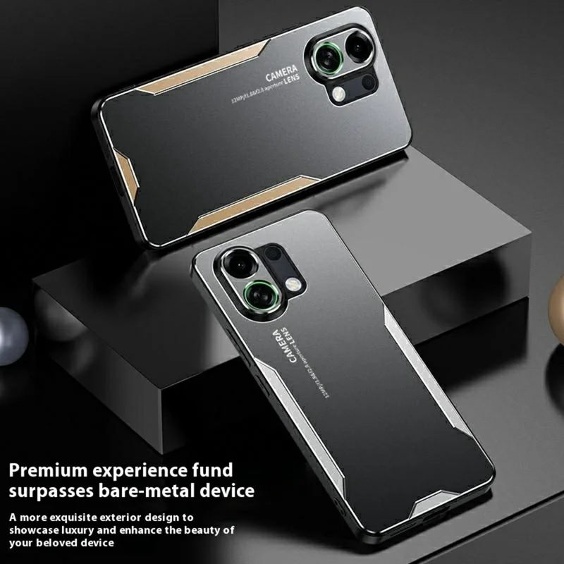 For Oppo K13 Turbo Pro 5G Phone Case Aluminium Alloy TPU PC Back Cover - Gold